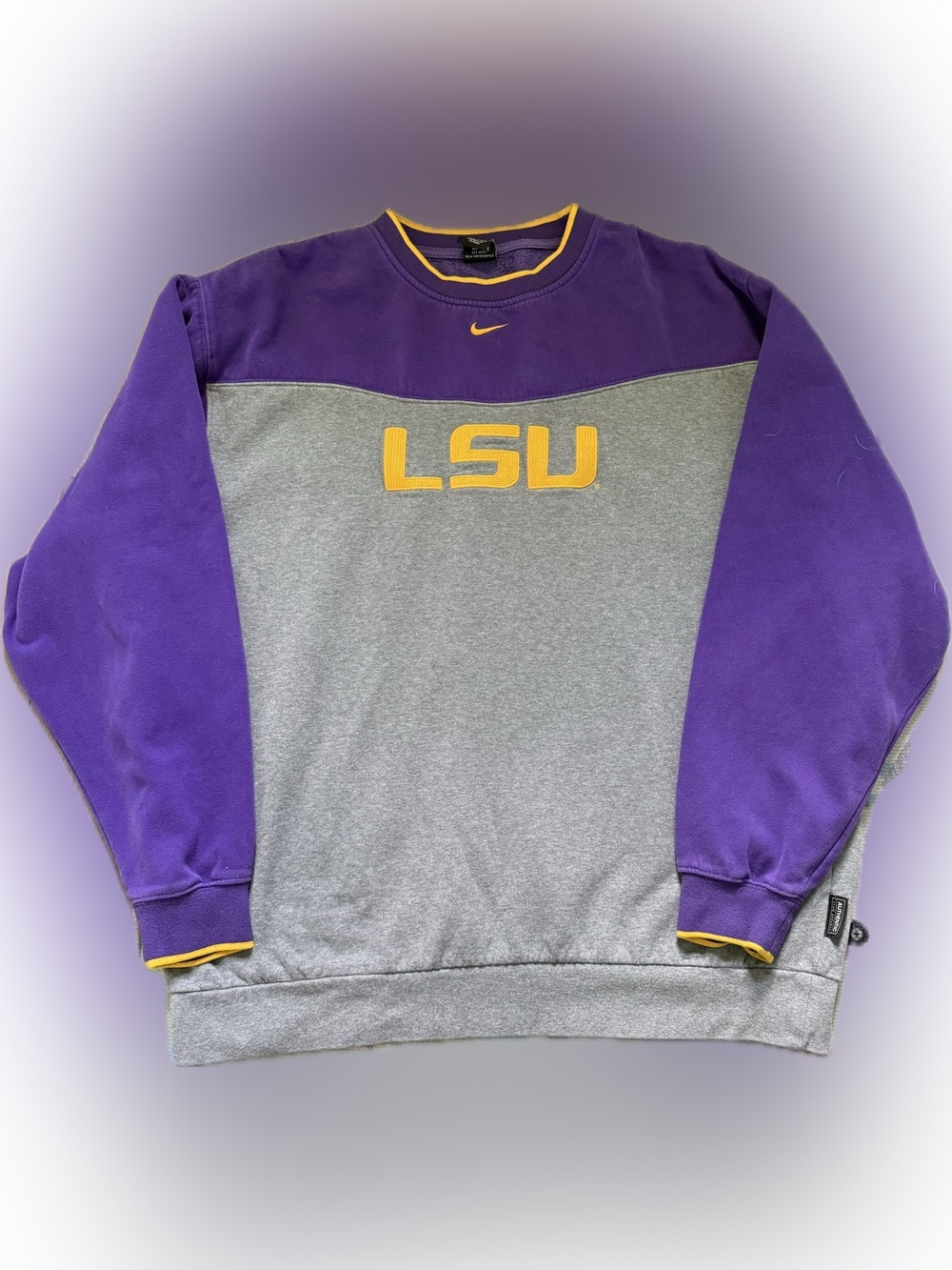 Nike Purple, Gray & Gold LSU SugarBowl Pullover Sweatshirt